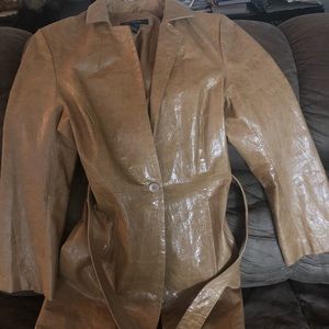 Express leather coat